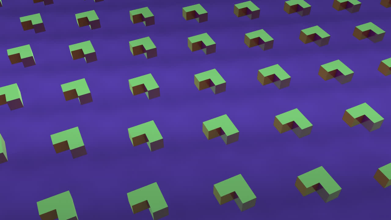 formas abstractas 3d en formación en movimiento