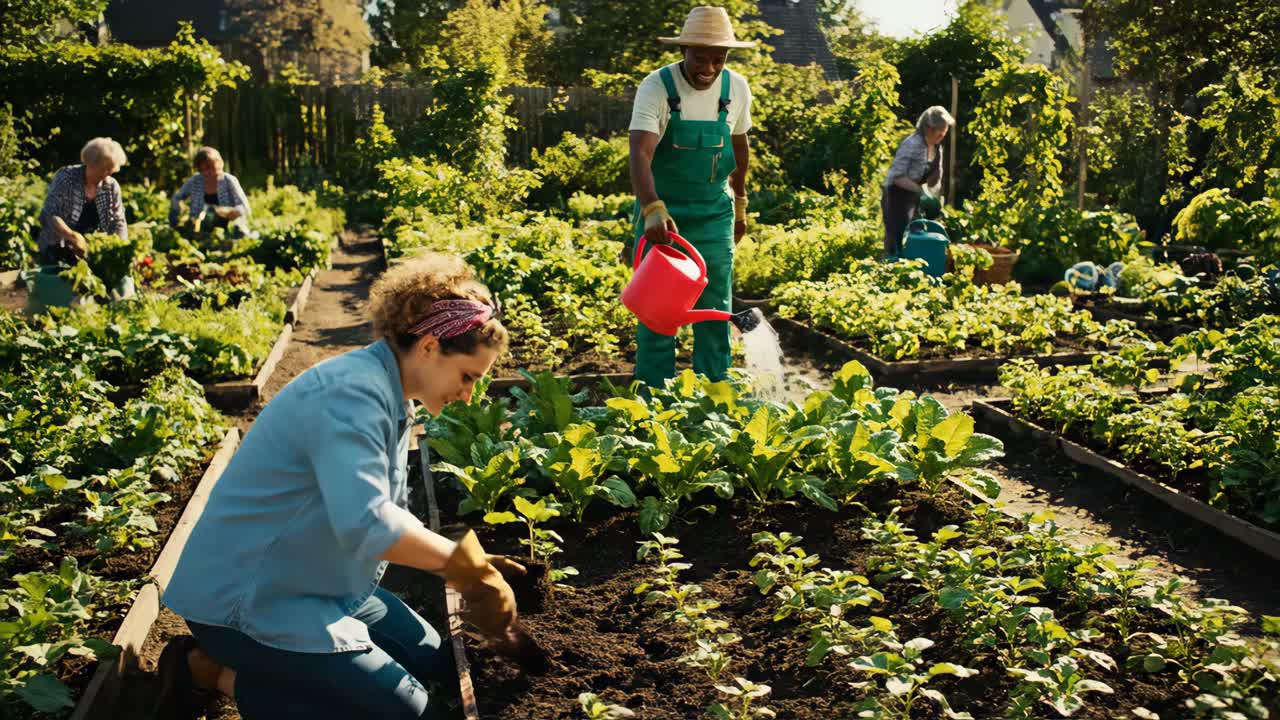 Community Garden Scene