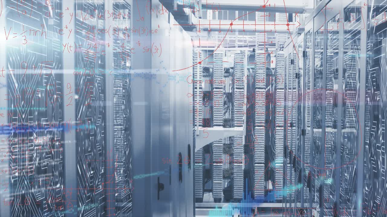 Animation of data processing over computer servers