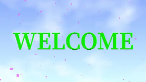 welcome message text animation motion graphics