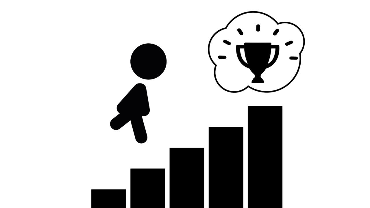 los pasos de salto del icono