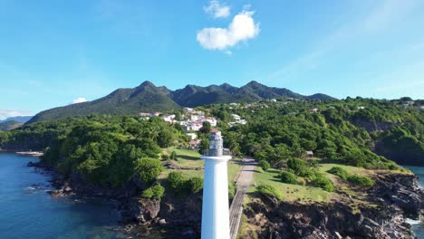 Leuchtturm-Fort-L&#39;Olive-In-Der-Rue-Du-Phare,-Vieux-Fort,-Guadeloupe,-Frankreich