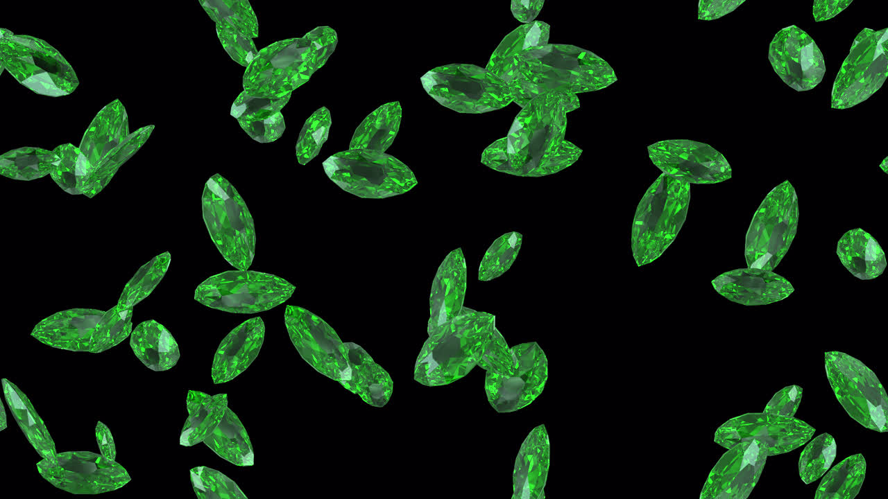 알파와 함께 회전하는 에메랄드 루프 타일