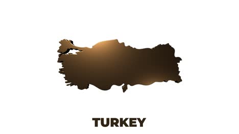 turkey map showing up intro by regions 4k animated turkey map intro background with countries appearing and fading one by one and camera movement