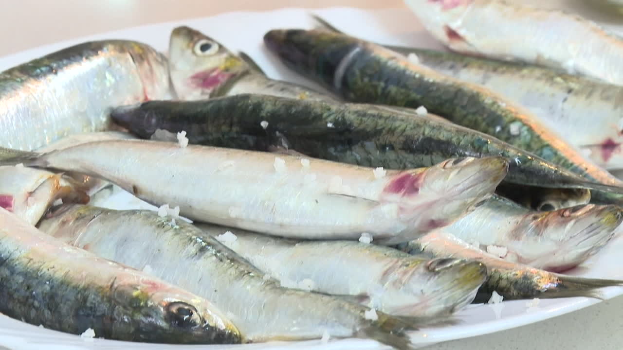 Raw Sardines on a Plate