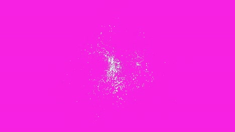 abstract explosion of particles on pink background