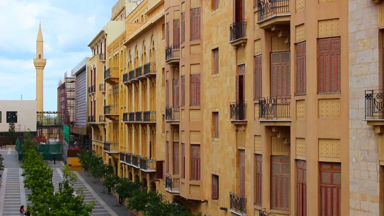 The recently restored downtown shopping district of Beirut Lebanon 1