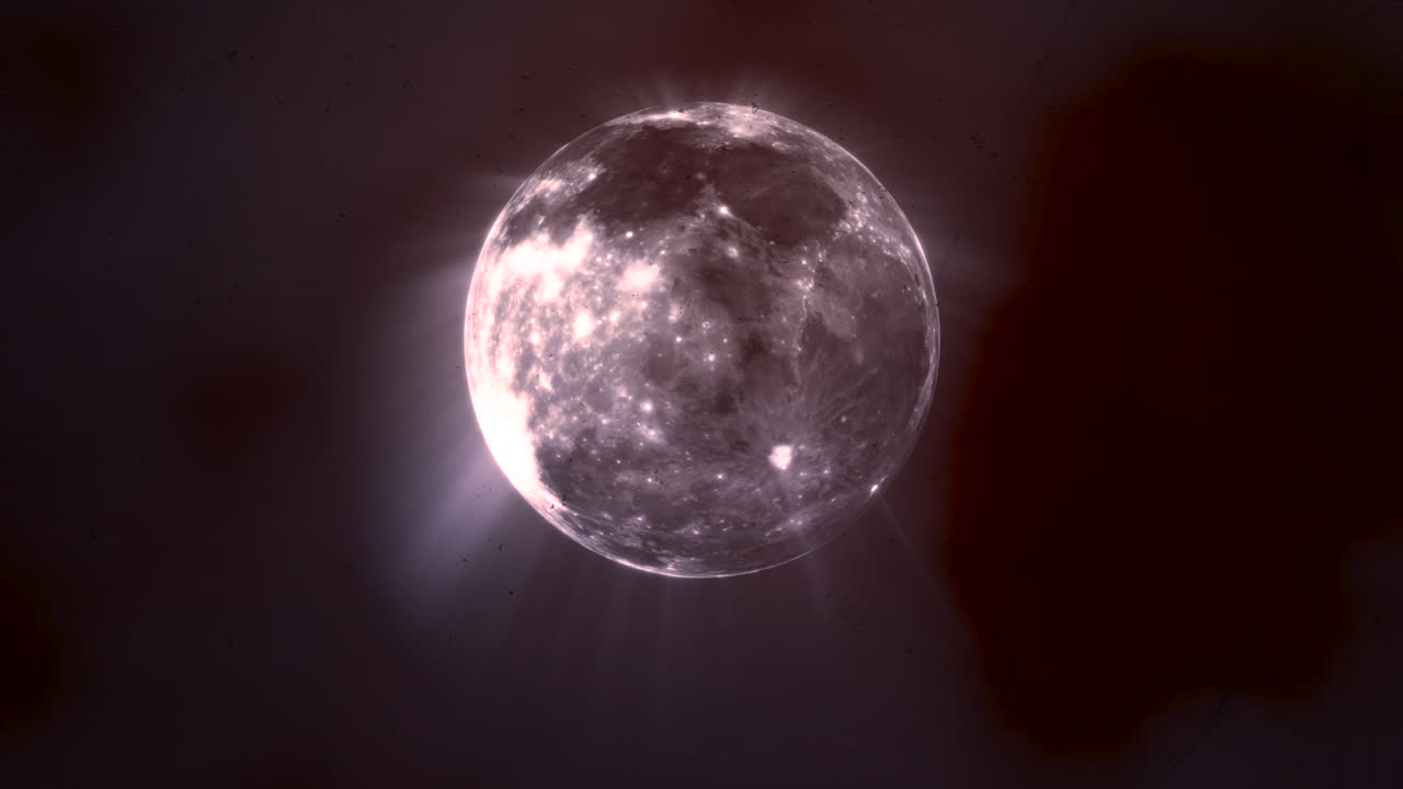 어두운 달과 구름과 신비로운 애니메이션 할로윈 배경