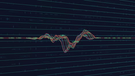 animation of data processing on black background