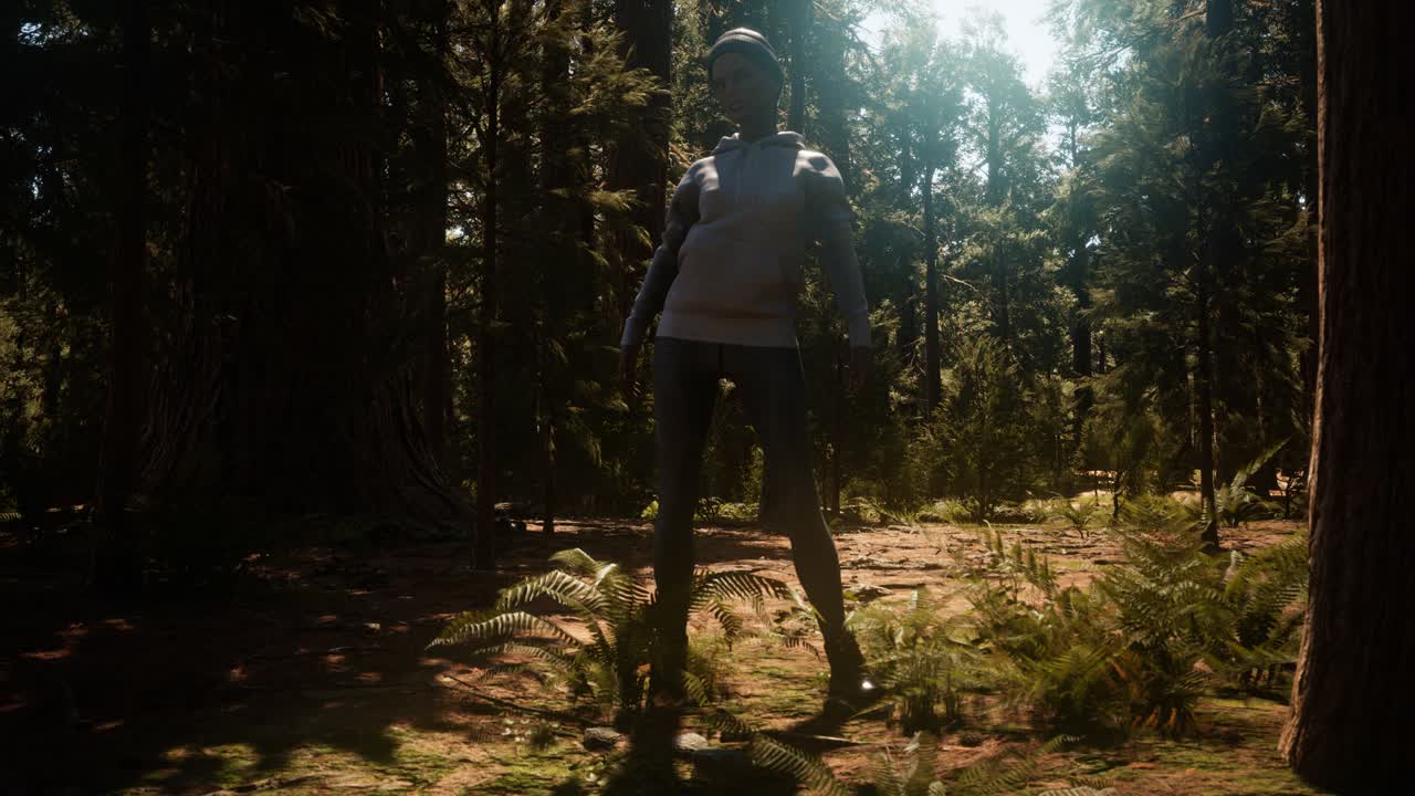 세코이아 근처 의 요시마이트 국립 공원 에 있는 여자