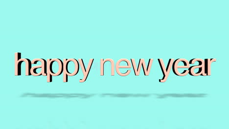 Rolling-Happy-New-Year-text-on-green-gradient