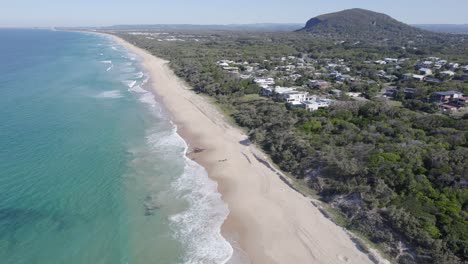 aerial view of yaroomba beach on sunshine coast in queensland