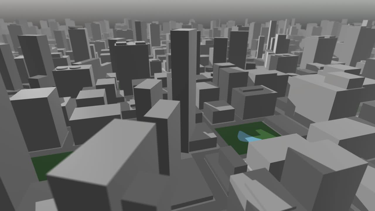 3d 도시 지도 비행