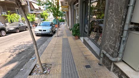 a serene alley with parked cars