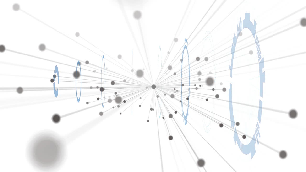 Animation of network of connections over scopes scanning
