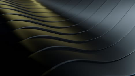 3d render of metallic waves loop