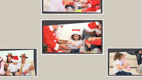 Montage-of-children-opening-their-Christmas-presents