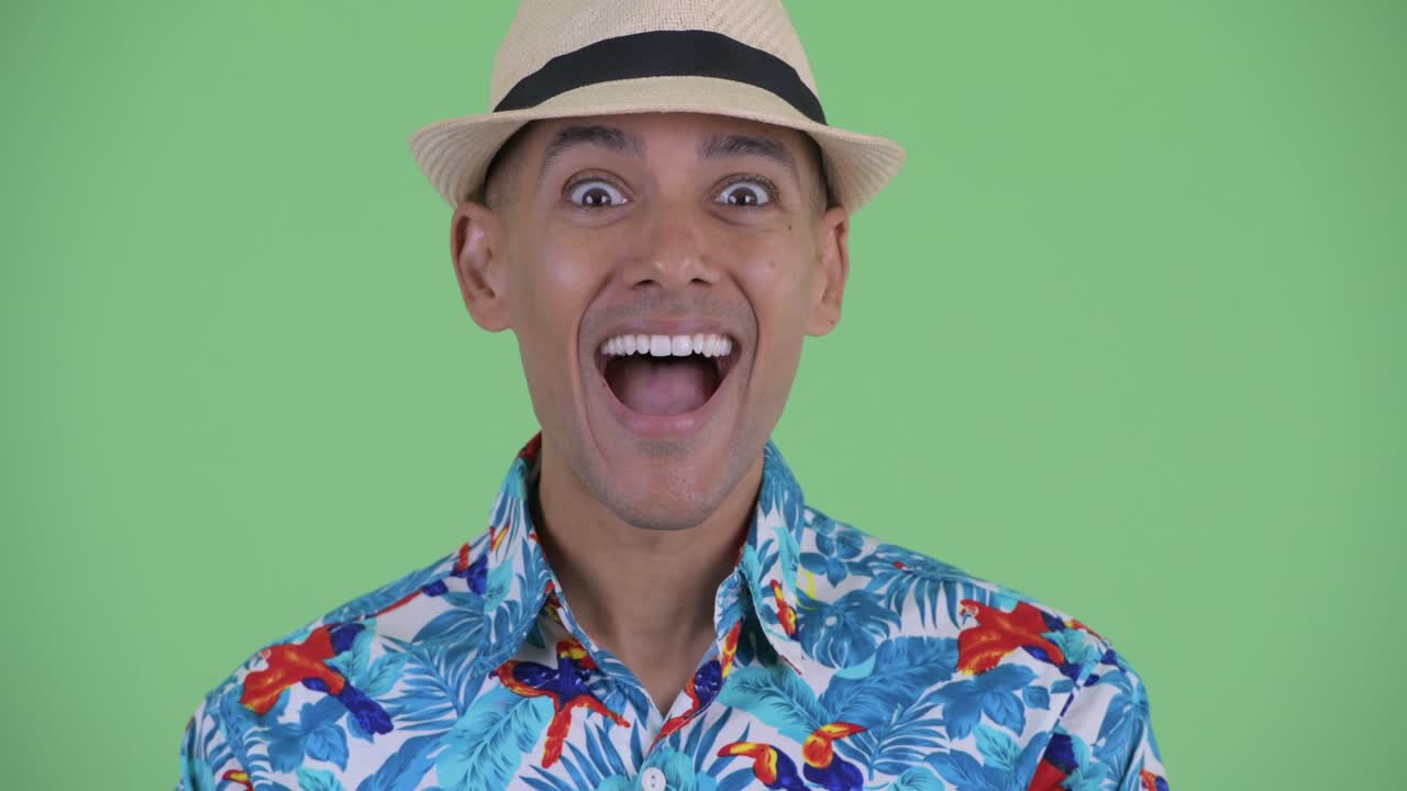 Handsome multi ethnic tourist man ready for vacation
