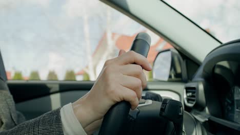 person driving a car