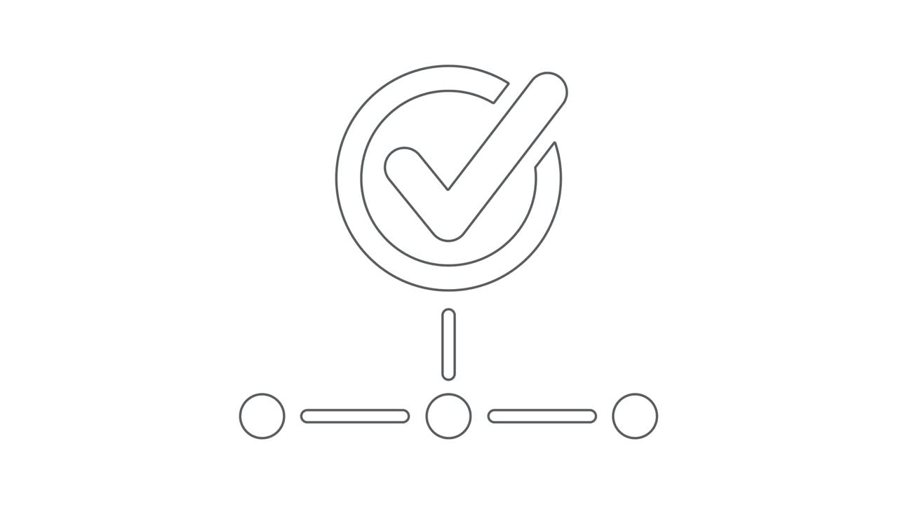Network check animated linear symbol icon 4K