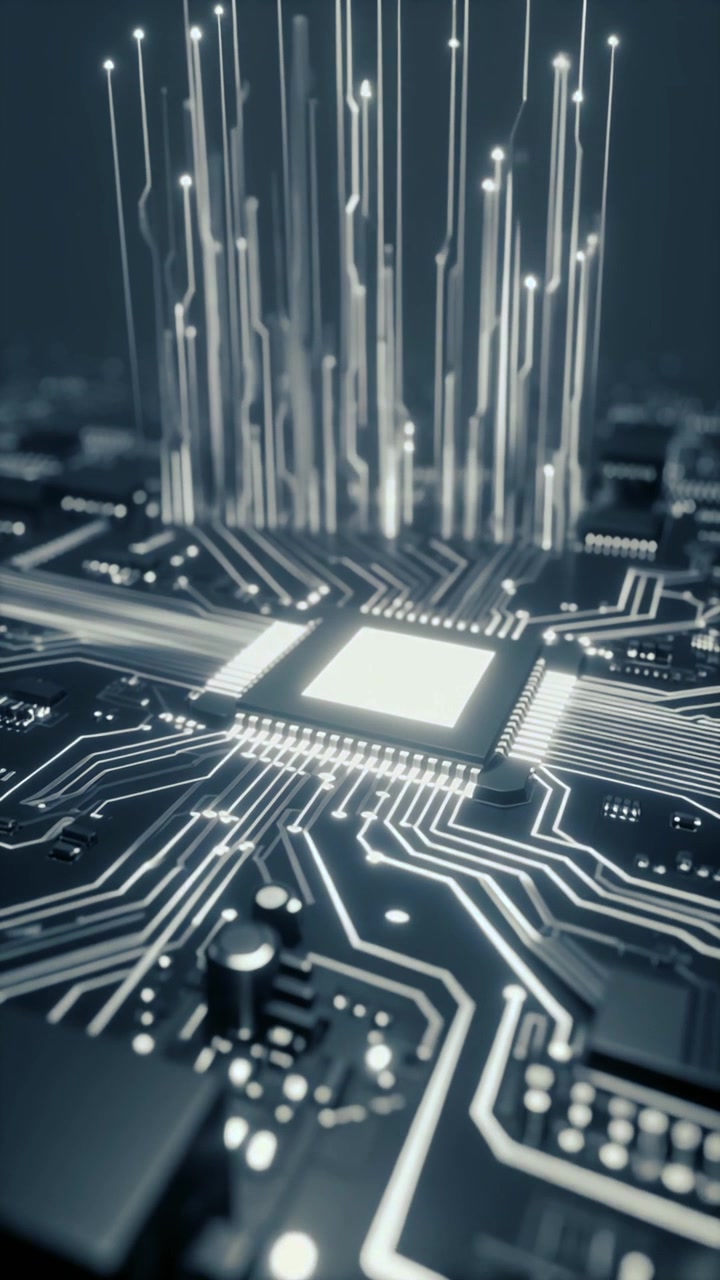Digital databehandling på et futuristisk printkort