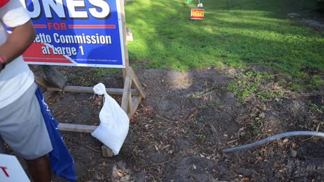 man supporting sheldon jones's campaign