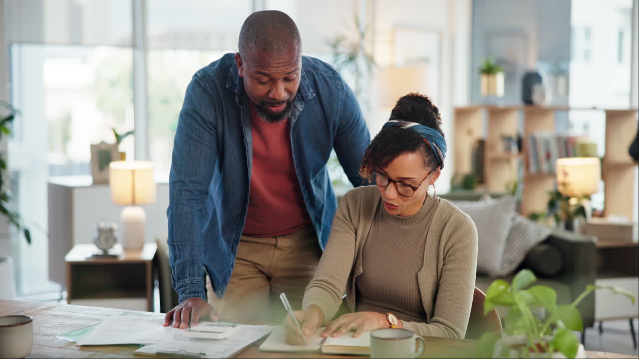 Couple Working Together on Finances