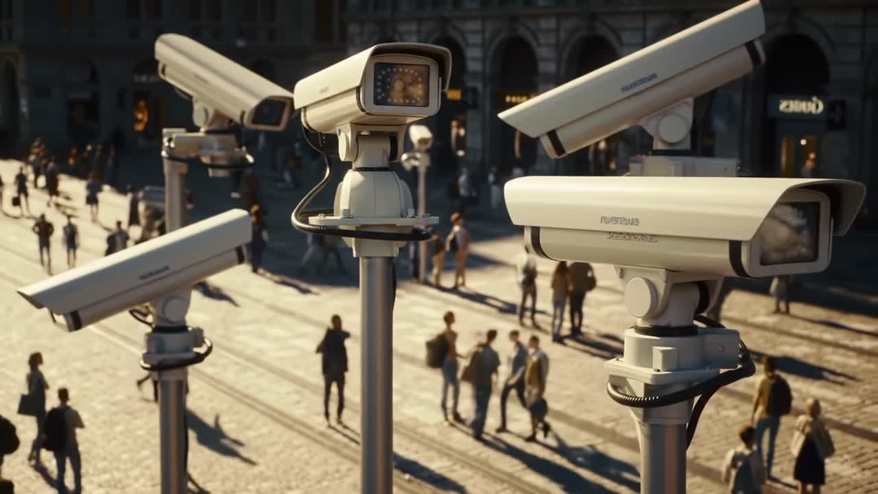 Surveillance Technology Dominating Urban Spaces: A Study of Security Cameras Monitoring Pedestrian Activity in a Busy City Street