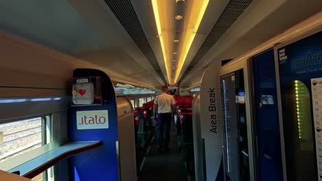 interior view of italo train in motion