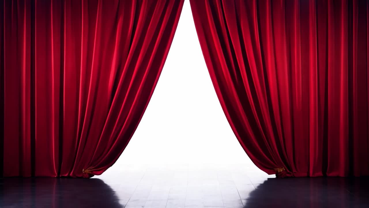 빨간 무대 커튼
