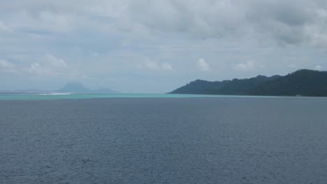 papeete, raiatea, society islands, french polynesia.view from the sea.