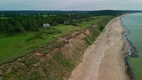 Vista-Of-Ocean-Cliff-Edge-With-Dense-Tree-Forest