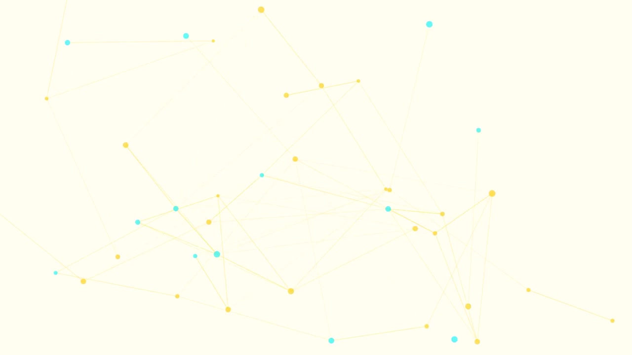 Abstract Network Connection Animation with Floating Dots and Lines