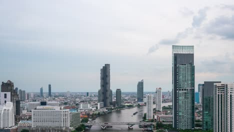 time lapse cityscape and high-rise buildings in metropolis city center