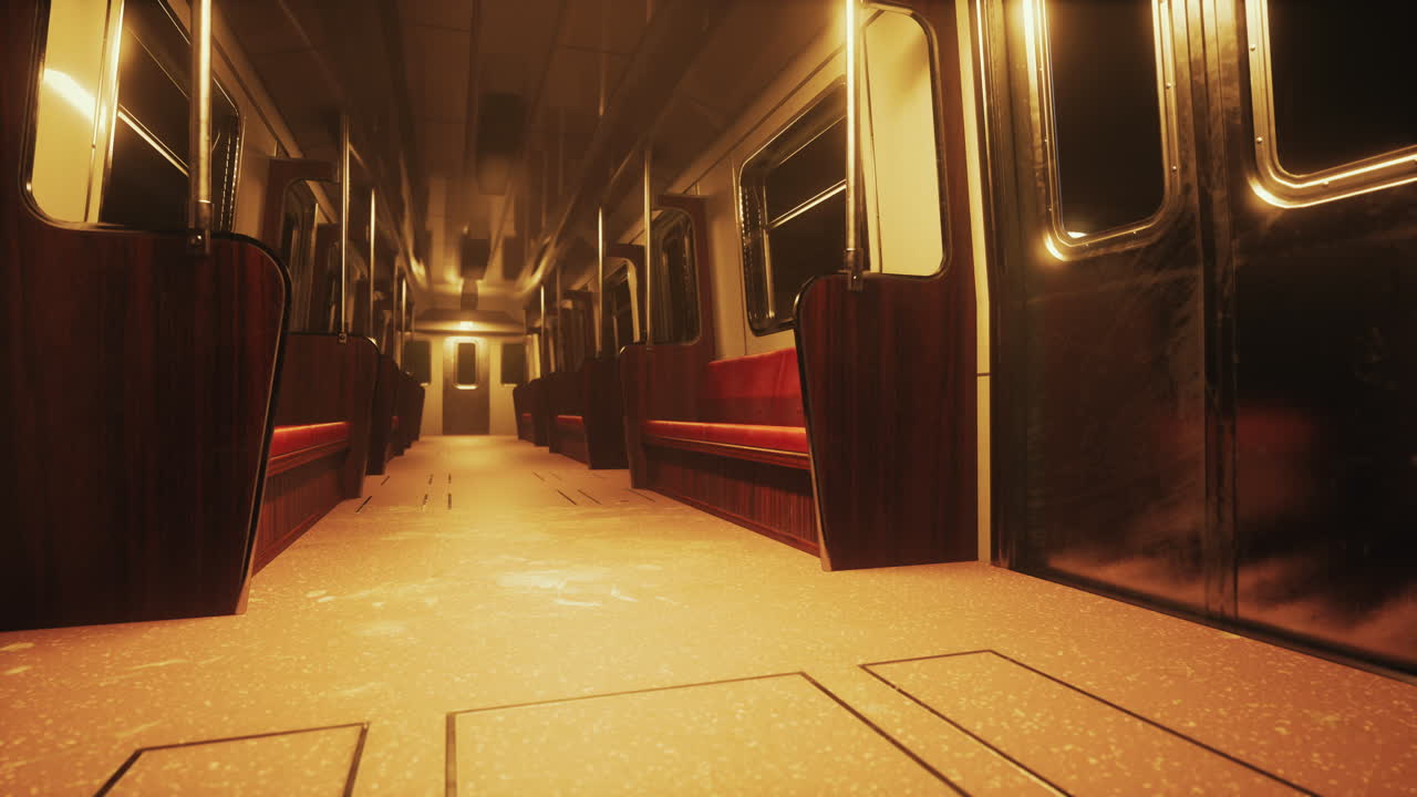 어두운 비어있는 지하철 역