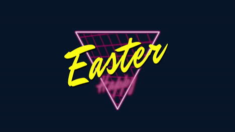 neon easter triangle shines with happy vibes