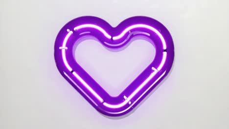 purple neon heart