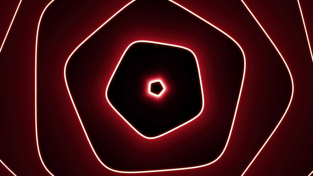 Abstract Red Neon Geometric Pattern