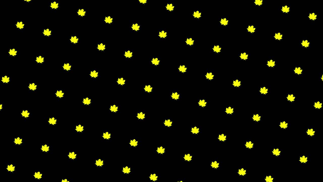 patrón de hojas de arce amarillas sobre fondo negro