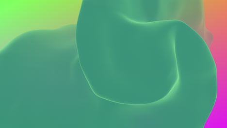 mysterious green object on vibrant multicolored background