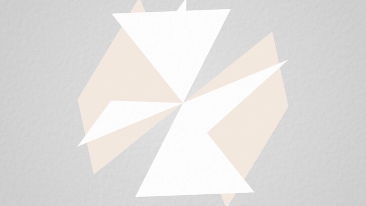 Abstract Geometric Animation of Expanding and Contracting White Triangles