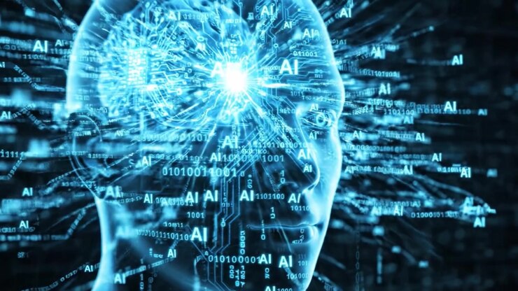 Exploring the Frontier of Artificial Intelligence: A Visual Representation of a Futuristic Human Brain Enhanced with Circuitry and Data Processing Technology