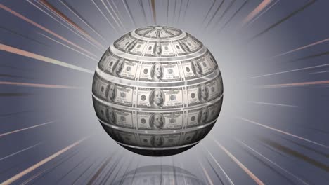 Rotating-globe-with-dollar-bills