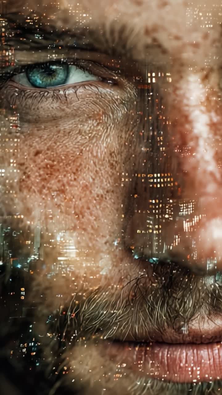 A Thoughtful Gaze: An Introspective Portrait Merging Human Emotion with Urban Ambiance, Capturing the Essence of Dreams and Urban Life in a Stunning Visual Narrative