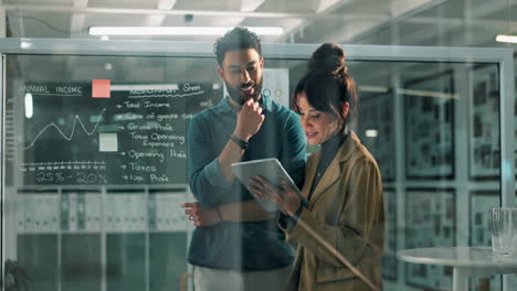 business professionals analyzing data and planning strategy in the office