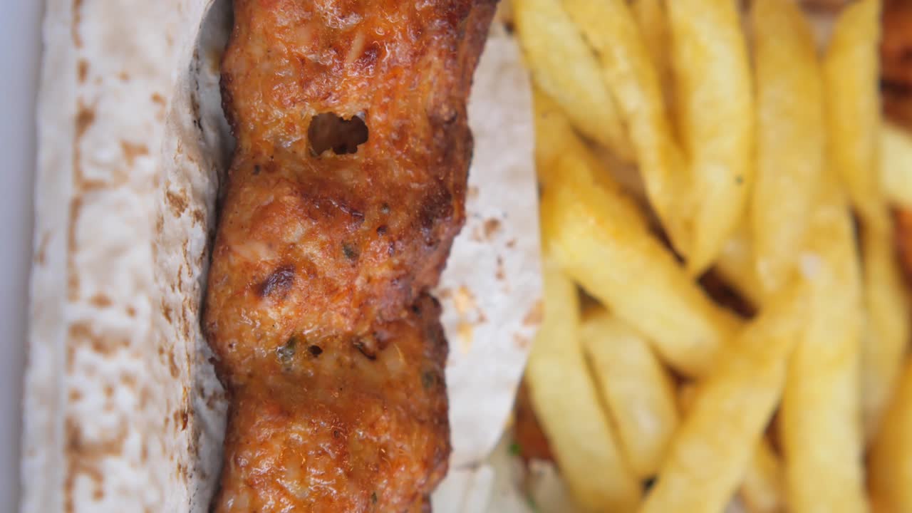 Kebab with French Fries