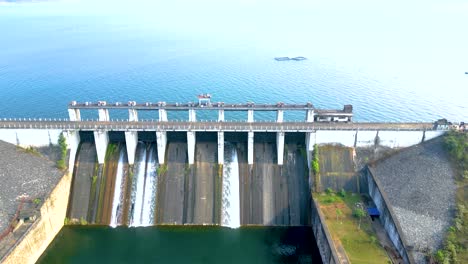 patratu dam tourist place and water sports activities aerial view