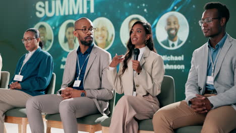 panel discussion at a business summit