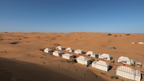 camp in the sand dunes of merzouga, morocco.