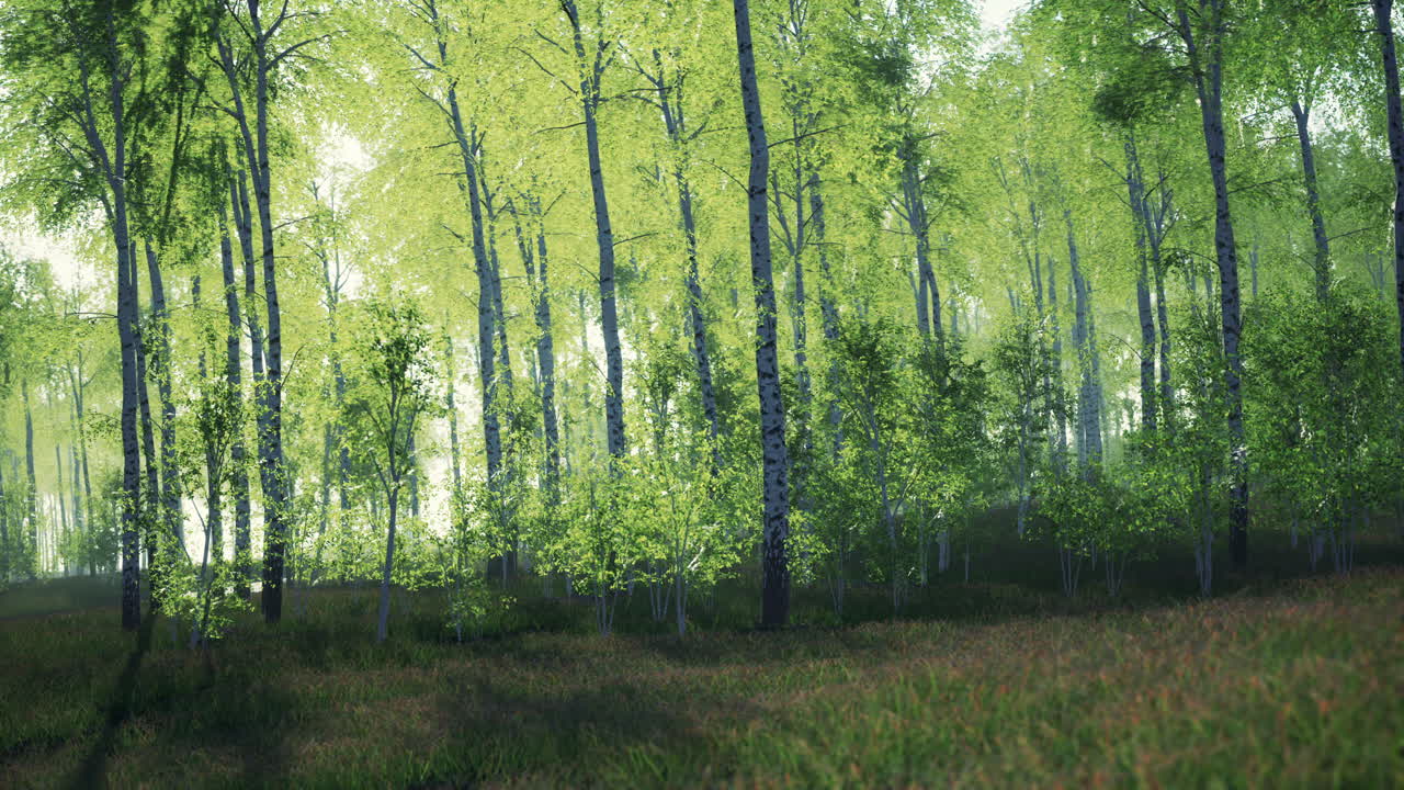 ⁇ 빛 이 빛나는 버치 숲 의 파노라마